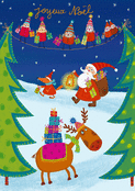 Le p&egrave;re No&euml;l et ses amis festifs